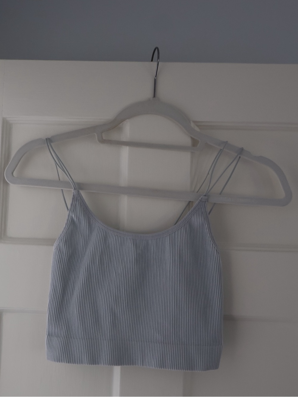 Light blue Sunday best (Aritzia) ribbed crop top